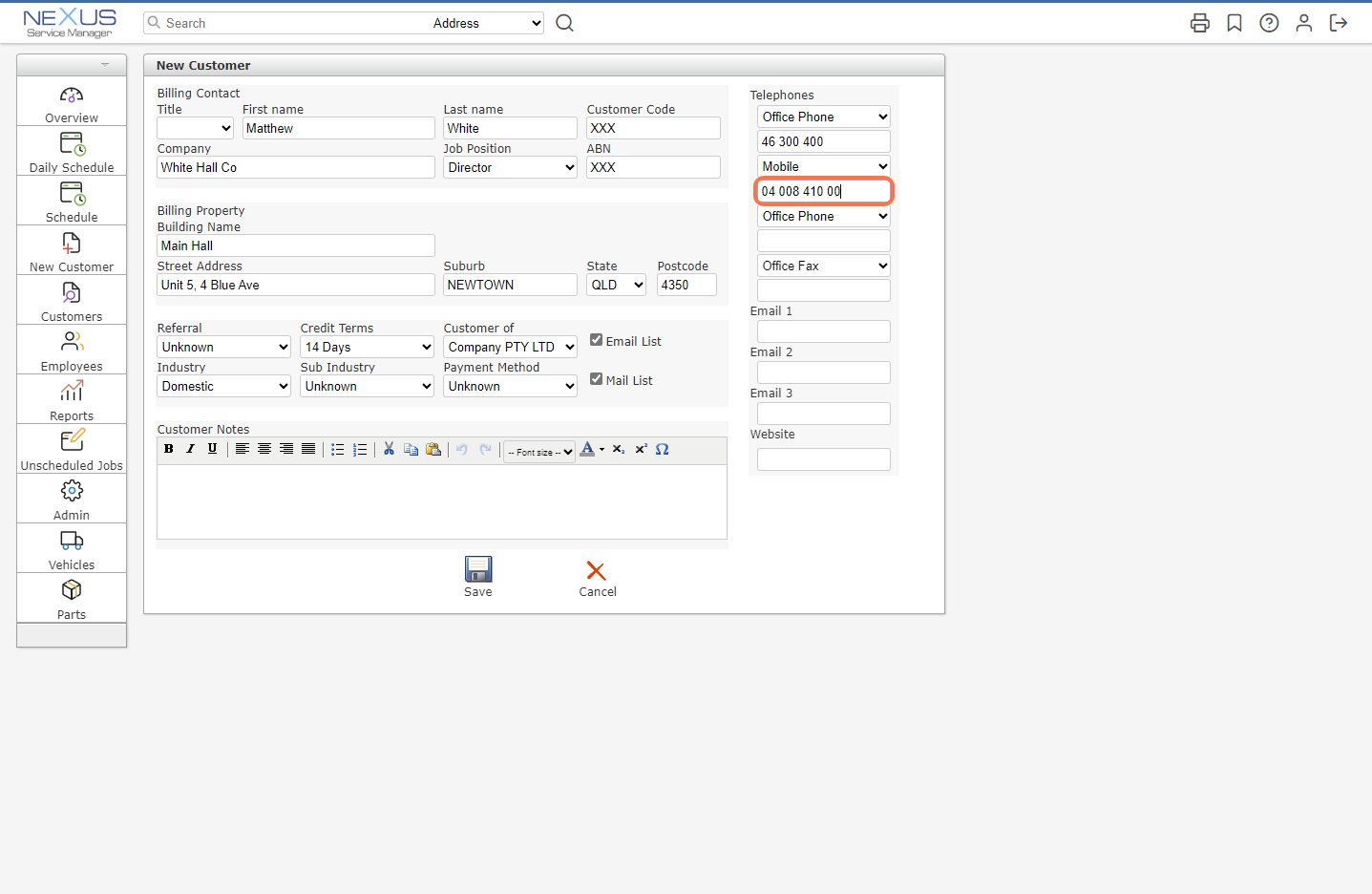 How to add a New Customer - Help Documentation