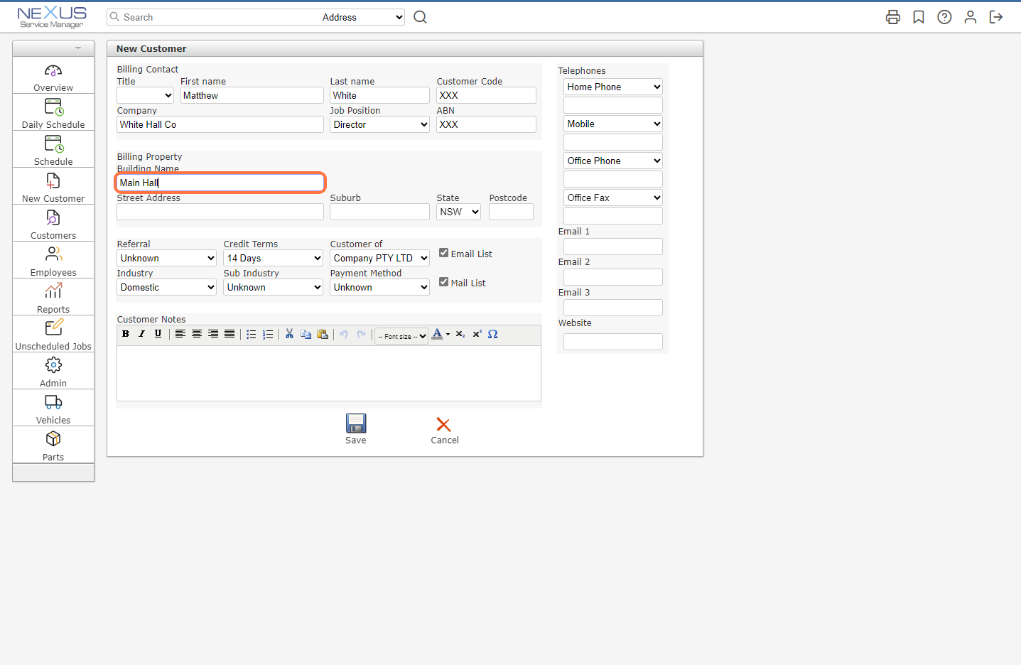 How to add a New Customer - Help Documentation