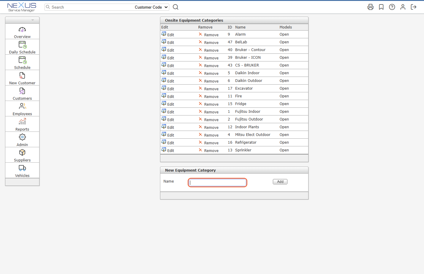 Click on Customers from the main menu on the left-hand side.