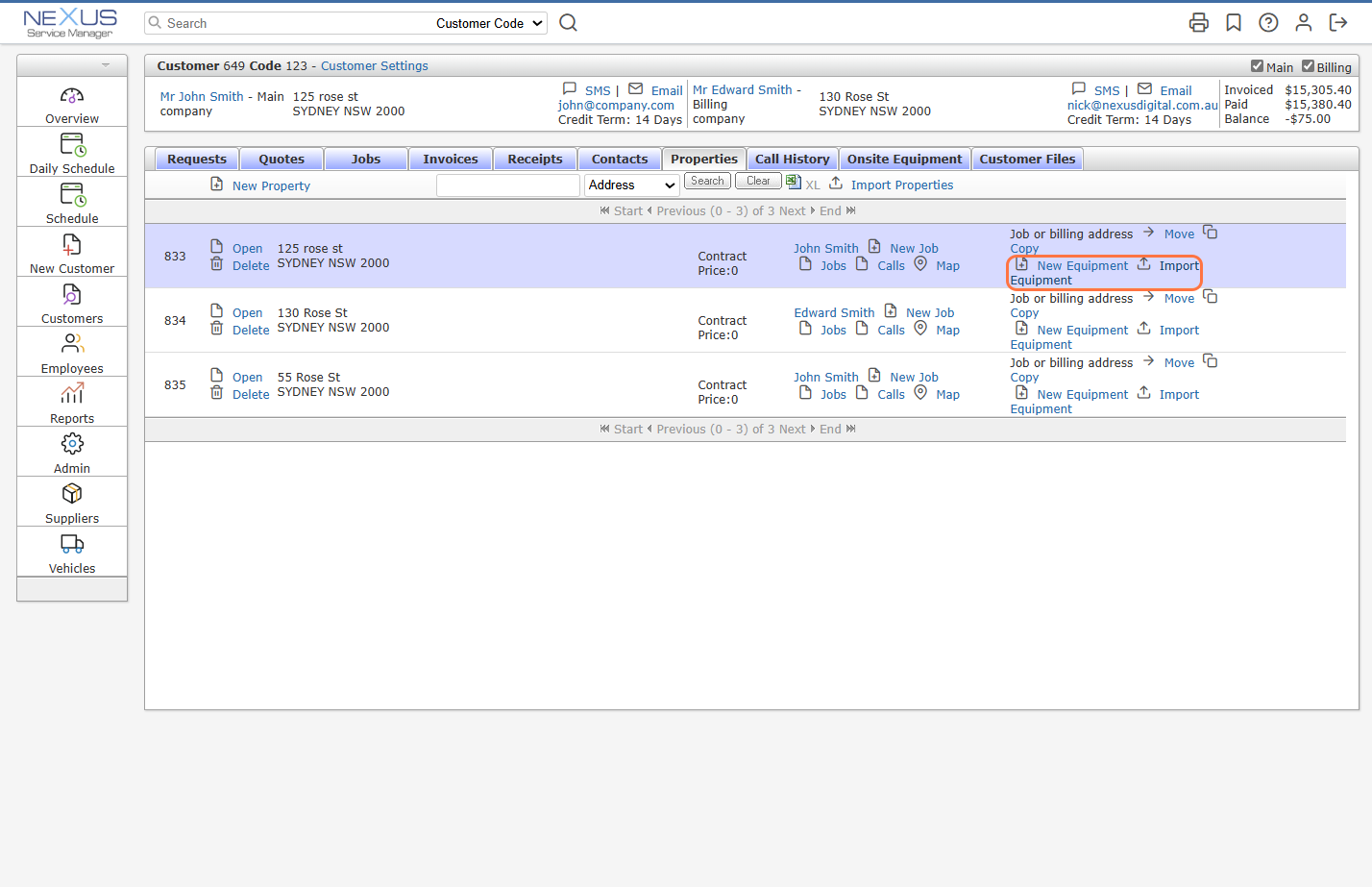 A Customer can also make requests through the portal by clicking on Requests.